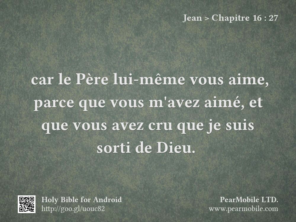 Jean, Chapitre 16:27